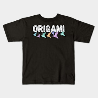 origami paper Japanese bird flying T shirt Kids T-Shirt